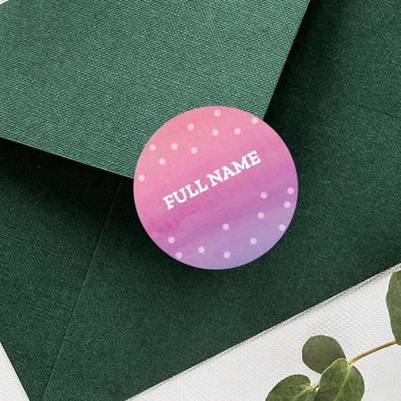 Multi Color Customized Printed Envelope Seal Sticker