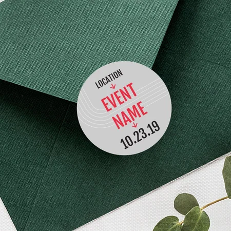 Grey Customized Printed Envelope Seal Sticker