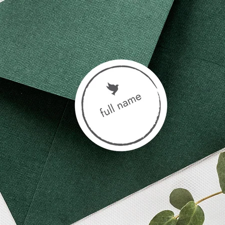 Bird Designed Customized Printed Envelope Seal Sticker