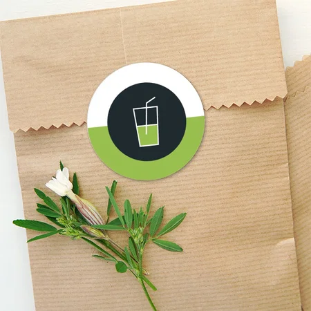 Restaurant Themed Customized Printed Envelope Seal Sticker