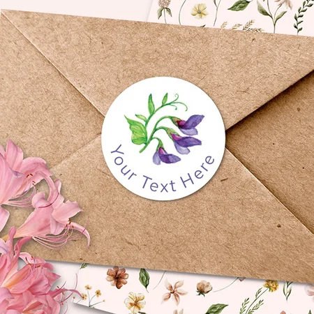 Lilly Designed Customized Printed Envelope Seal Sticker