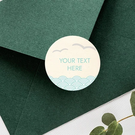 Bird Designed Customized Printed Envelope Seal Sticker