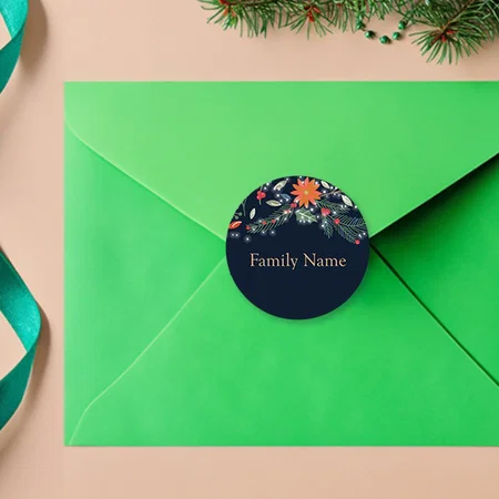 Blue Customized Printed Envelope Seal Sticker