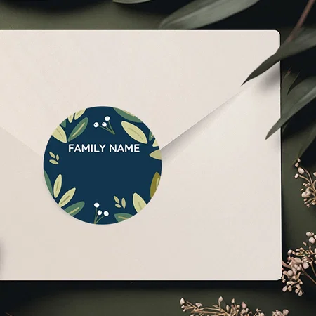 Leaves Customized Printed Envelope Seal Sticker