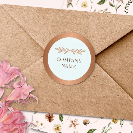 Boho Design Customized Printed Envelope Seal Sticker