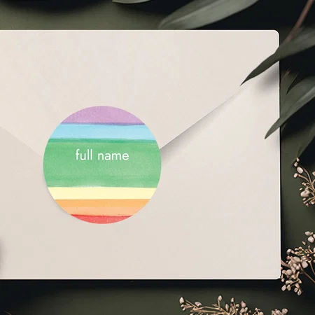 Multicolor Customized Printed Envelope Seal Sticker