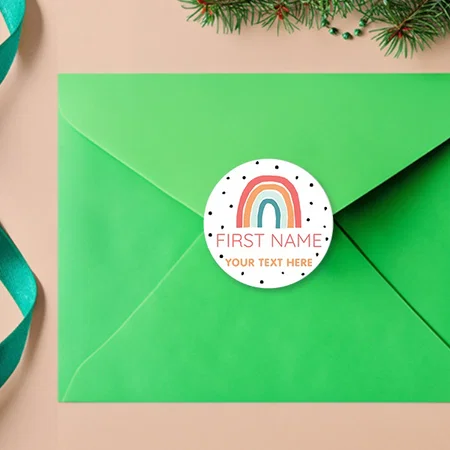 Rainbow Customized Printed Envelope Seal Sticker