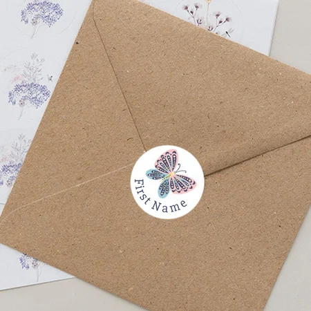 Butterfly Customized Printed Envelope Seal Sticker