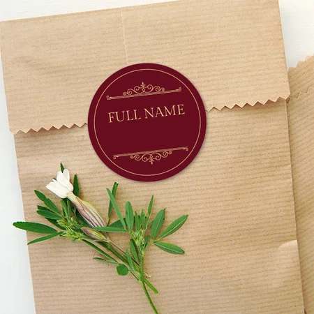 Wedding Designed Customized Printed Envelope Seal Sticker