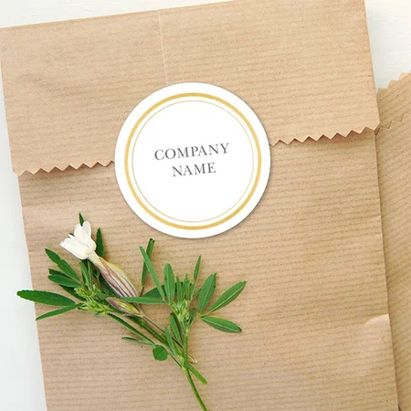 White Customized Printed Envelope Seal Sticker