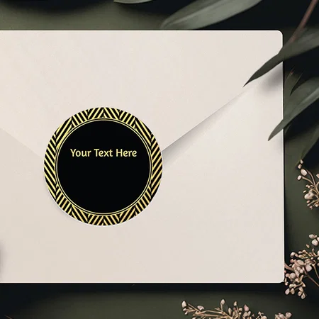 Slogan Garphic Design Customized Printed Envelope Seal Sticker