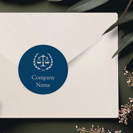 Legal Themed Customized Printed Envelope Seal Sticker