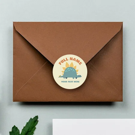 Turtle Designed Customized Printed Envelope Seal Sticker
