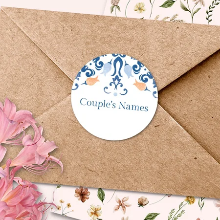 Pattern Designed Customized Printed Envelope Seal Sticker