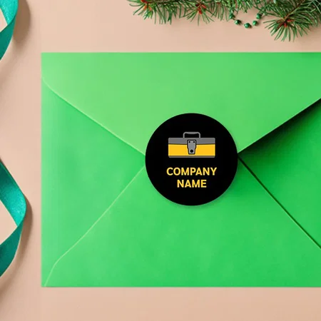 Briefcase Designed Customized Printed Envelope Seal Sticker