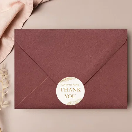 Thank You Customized Printed Envelope Seal Sticker