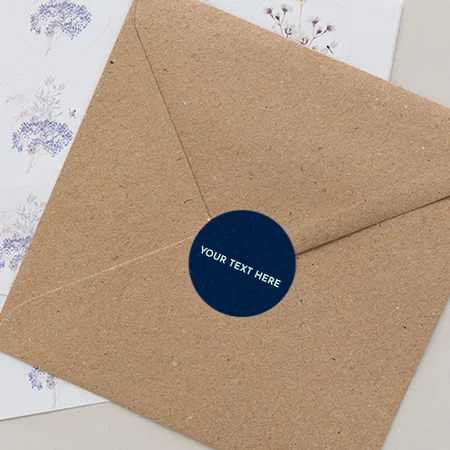 Blue Customized Printed Envelope Seal Sticker