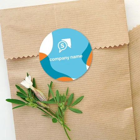 Social Media Designed Customized Printed Envelope Seal Sticker