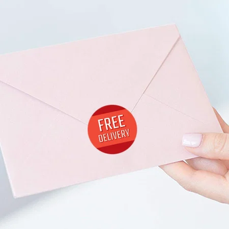 Red Customized Printed Envelope Seal Sticker