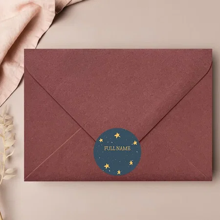 Starlit Customized Printed Envelope Seal Sticker