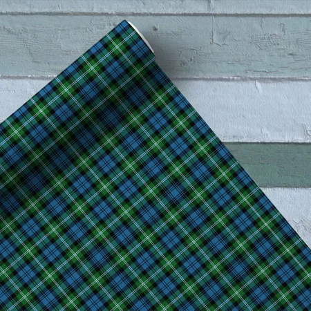 Lyon Clan Tartan Printed Satin Fabric