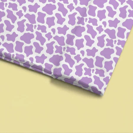 Pastel Purple Abstract Pattern Printed Satin Fabric