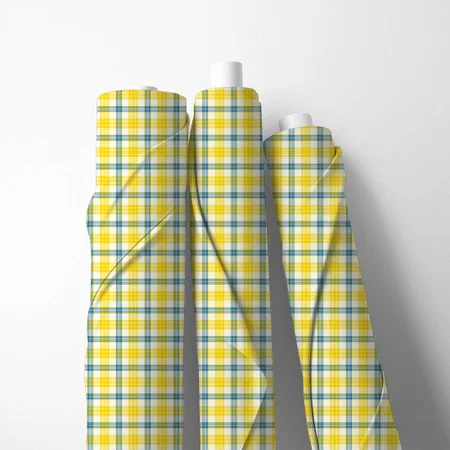Clan McGrath Tartan Printed Satin Fabric