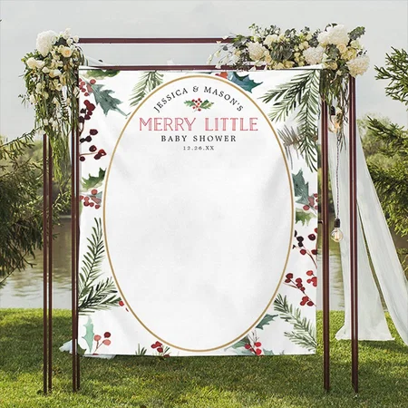 Merry Little Customized Vinyl Flex Print Backdrop