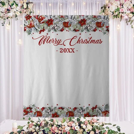 Merry Christmas Customized Vinyl Flex Print Backdrop