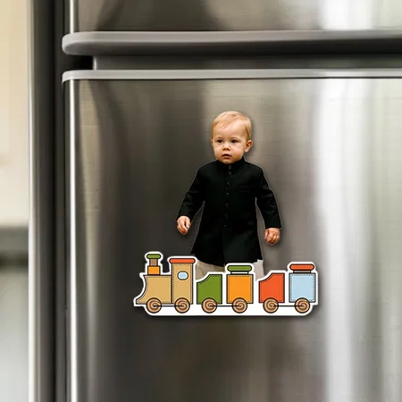 Toy Train Customized Acrylic Miniature Photo Caricature Fridge Magnet