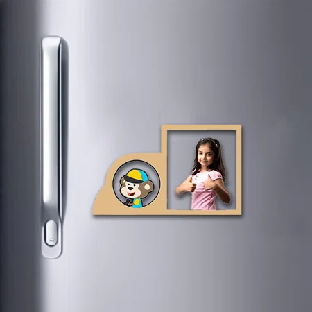 Monkey Driver Customized Acrylic Miniature Photo Caricature Fridge Magnet