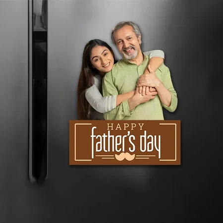 Happy Father's Day Customized Acrylic Miniature Photo Caricature Fridge Magnet