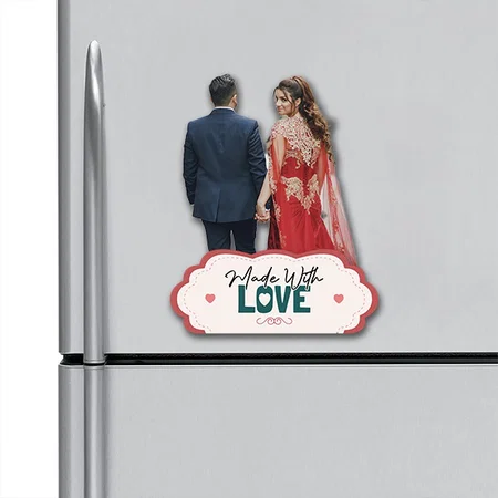 Made With Love Customized Acrylic Miniature Photo Caricature Fridge Magnet
