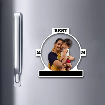 Best Mom Customized Acrylic Miniature Photo Caricature Fridge Magnet