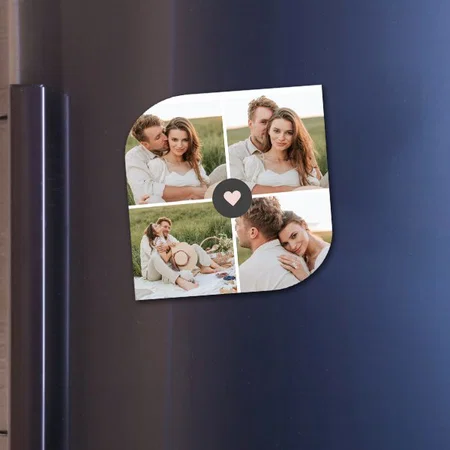 Modern Collage Family Photo Customized Printed Photo Fridge Magnet