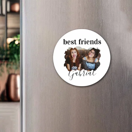 Best Friend Photo Customized Printed Photo Fridge Magnet