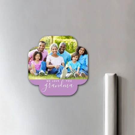 We Love You with Photo Customized Printed Photo Fridge Magnet
