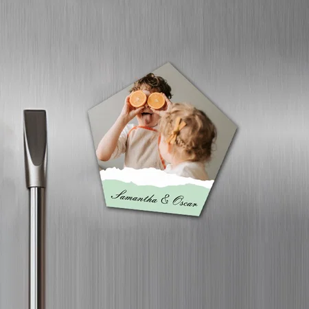 Modern Family Photo with Photo Customized Printed Photo Fridge Magnet