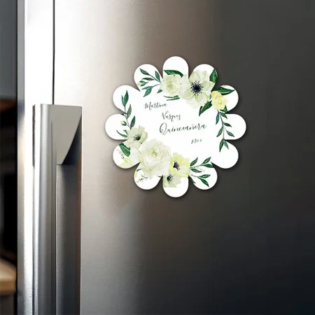 Wild Roses and Greenery Customized Printed Photo Fridge Magnet