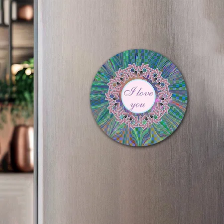 Floral Design Customized Printed Photo Fridge Magnet