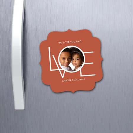 Love You Dad Customized Printed Photo Fridge Magnet