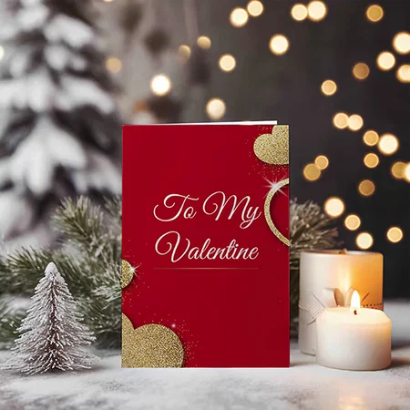 Oversized To My Valentine Customized Printed Greeting Card