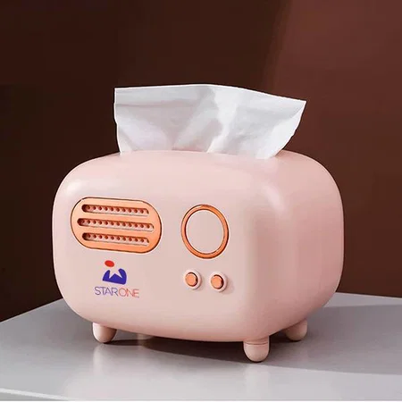 Pink Customized Vintage Retro Tissue Box Holder for Home Kitchen Dining Table &amp; Paper, Living Room, Bedroom &amp; Desktop Tissue Storage Organizer