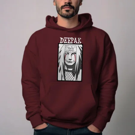 Abstract Customized Unisex Printed Hoodie with Pockets