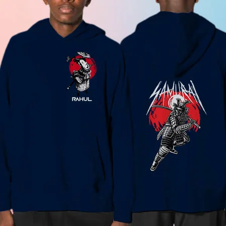 Samurai Customized Unisex Printed Hoodie with Pockets