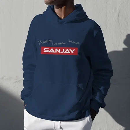 Fearless Name Customized Unisex Printed Hoodie with Pockets