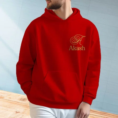 Royal Name Font Customized Unisex Printed Hoodie with Pockets