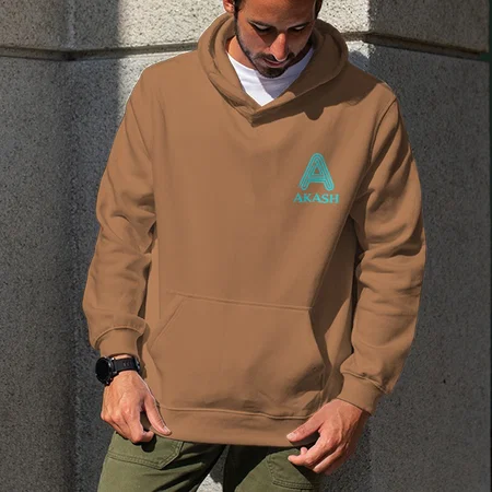Name Initials Customized Unisex Printed Hoodie with Pockets
