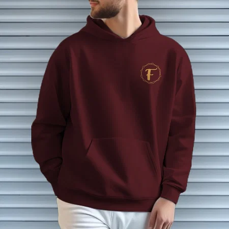 Name Initials Customized Unisex Printed Hoodie with Pockets