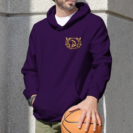 Name Initials Customized Unisex Printed Hoodie with Pockets